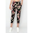 thumbnail image 2 of ALWAYS Women's Slimfit Super Soft Highwaisted Capri Joggers with Pockets Floral 1882 Black XX-large, 2 of 6