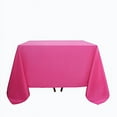 thumbnail image 3 of BalsaCircle 90" x 90" Square Polyester Tablecloth Fuchsia, 3 of 8