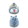 thumbnail image 6 of OoohGeez Womens Fuzzy Plush Travel Portable Slipper Socks, Funny Animal House Shoes, Husky, S, 6 of 6