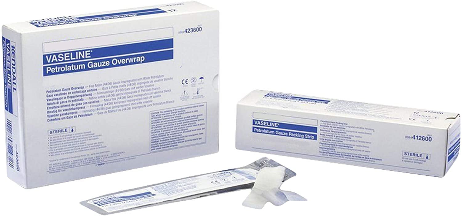Impregnated Dressings. Case of 72 Petrolatum Gauze Dressings 0.5" x 72