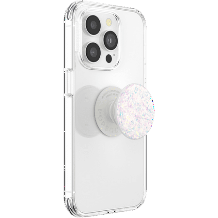 PopSockets - PopGrip Premium Cell Phone Grip & Stand - Iridescent Confetti White