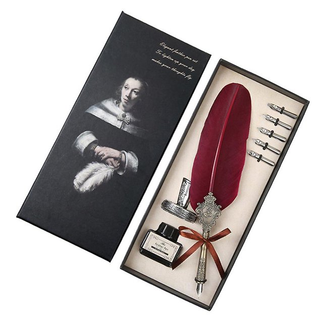 Pluma estilográfica de caligrafía inglesa clásica Retro con escritura