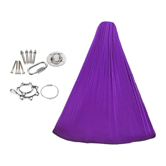 Hamaca columpio para niños, silla columpio antivuelco para balcón, patio interior y exterior Púrpura