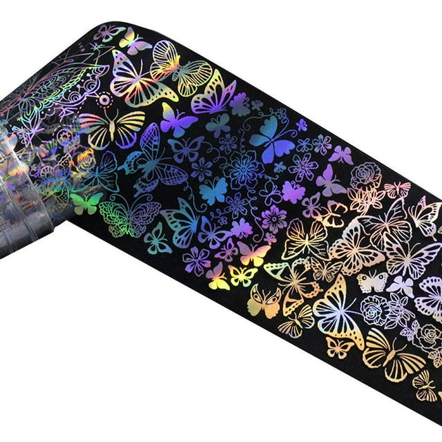 Langgg 4x100cm/Roll Nail Foil Nail Transfer Sticker Water Slide Nail Art Decals Tips Manicure DIY