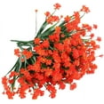thumbnail image 4 of Artificial Outdoor Flowers Fake UV Resistant No Fade Greenery Faux Plants Shrubs for Indoor Outside Hanging Planter Home Office Wedding Farmhouse Decor (Orange Red), 4 of 5