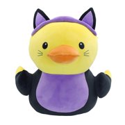 Quackerz Jumbo Purple-and-Black Cat Plush Duck for Halloween, Way to Celebrate