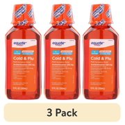 (3 pack) Equate Daytime Cold and Flu Relief, Non-Drowsy, Multi-Symptom Medicine for Cough, 12 fl oz