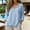Light Blue, variant on Endives Women's Linen Shirt Casual V Neck Long Sleeve Blouse Loose Fit Linen Tops Summer Outfit Light Blue