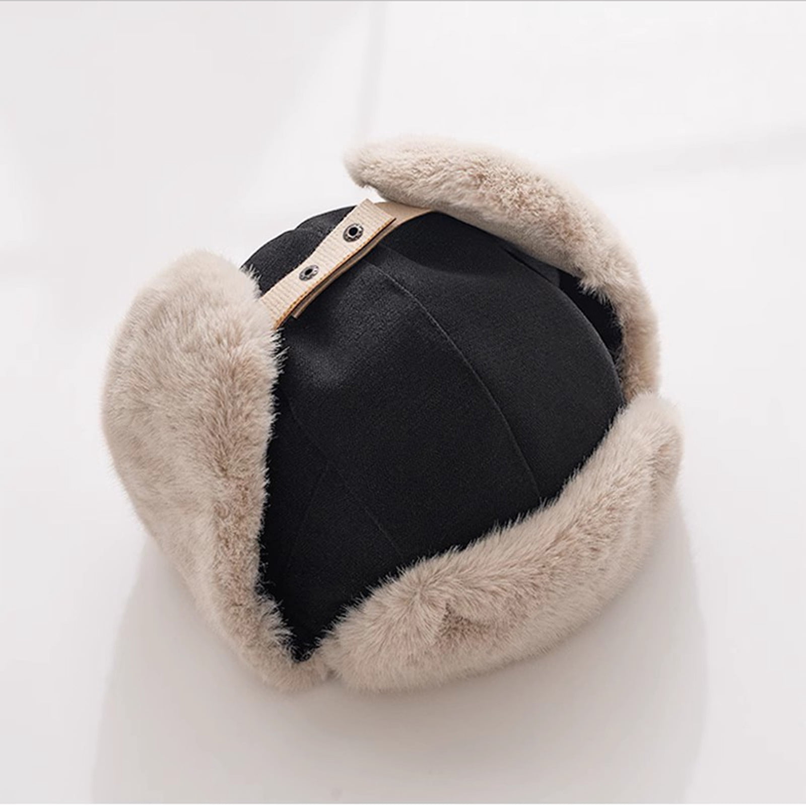 Cold Weather Hats for Men Women Russian Hat with Earflap Boys Fleece Sherpa Lined Windproof Thermal Warm Cap for Outdoor Hunting Motorcycle