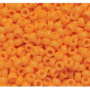 Jolly Store Crafts Bright Orange 6.5x4mm Mini Pony Beads, 1000pc., Made in the USA