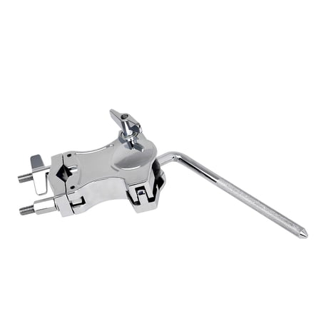 Riousery Adjustable Tom Drum Mounting Bracket Extension Clip Zinc Alloy Silver Hardware for Musical Instruments Percussion Accessories Cowbells Mount 8.27 inches / 21 cm