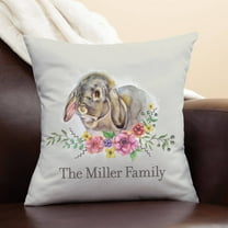 Spring Rabbit Personalized Throw Pillow