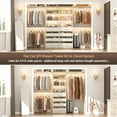 thumbnail image 3 of Aheaplus Wood Closet Organizer with 4 Drawers, 21.3" Closet System Tower with Open Shelves, Modular Closet Drawers System, Small Walk-in Closet Wardrobe, Tall Storage Cabinet Unit, White Oak, 3 of 8