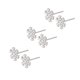 thumbnail image 1 of EeaseMX pares de pendientes de copo de nieve, pendientes navideños, delicados pendientes de plata, joyería de moda, regalo para mujer, 1 of 7