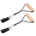 Pull Up Workout Handle Chin Up Wood Grips Heavy Duty Gym Weight Handles