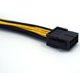 thumbnail image 3 of Cable divisor de fuente de alimentación de tarjeta gráfica 6p a Dual 6 + 2p con conector Pci-e doble, 20cm, 3 of 5