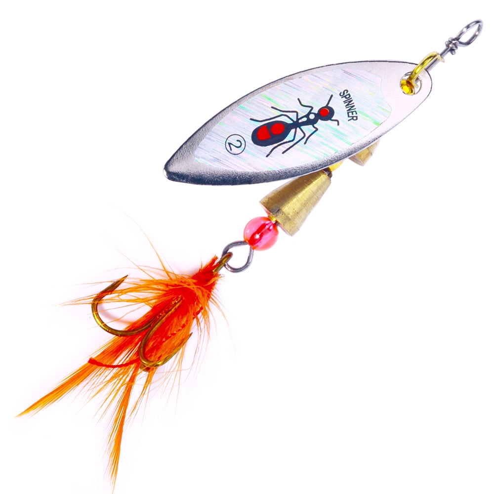 HENGJIA Fishing Lures, Fishing SpinnerBaits,Trout Lures, Bass Lures, Spinning Lures,Hard Metal Spinner Baits kit with Carry Bag, (16PCS Fishing Lure with Box)