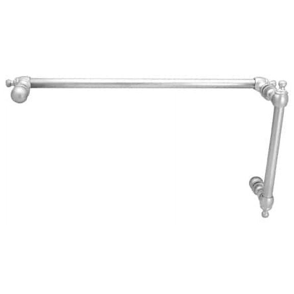 CRL C0L6X18SC Satin Chrome Colonial Style Combination 6" Pull Handle With 18" Towel Bar