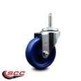 thumbnail image 2 of 4 Inch Solid Poly Wheel Swivel 3/4 Inch Threaded Stem Caster Service Caster, 2 of 2