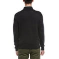 thumbnail image 2 of Bruno Magli mens  Plaited 1/4-Zip Merino Wool Mock Neck Sweater, XL, Multi, 2 of 3