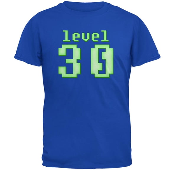 Gamer Milestone Birthday Level 30 Mens Soft T Shirt Royal 2XL