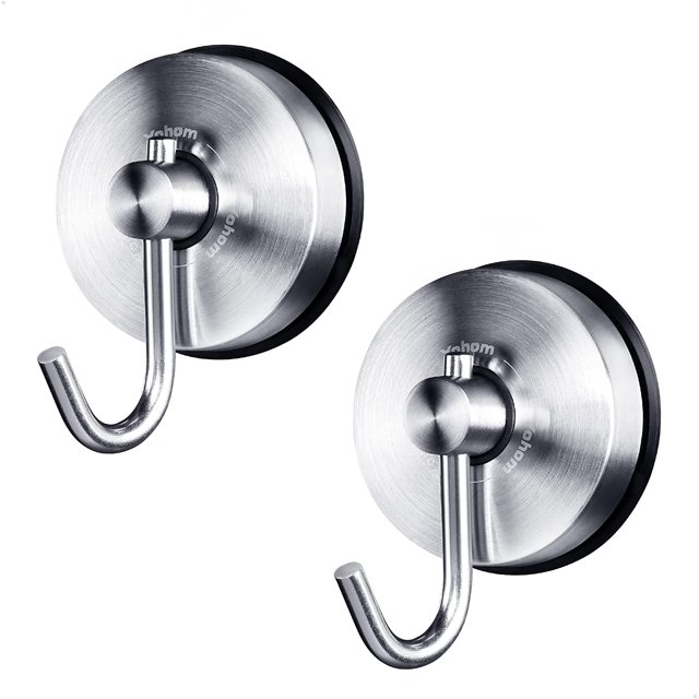 Gancho De Ventosa Toallero De Baño Potente Ventosa Colgador De Paño De Cocina Ventosa De Pared Gancho De Ducha Para Corona Albornoz Abrigo De Lufa Sin Perforar Acero Inoxidable 2