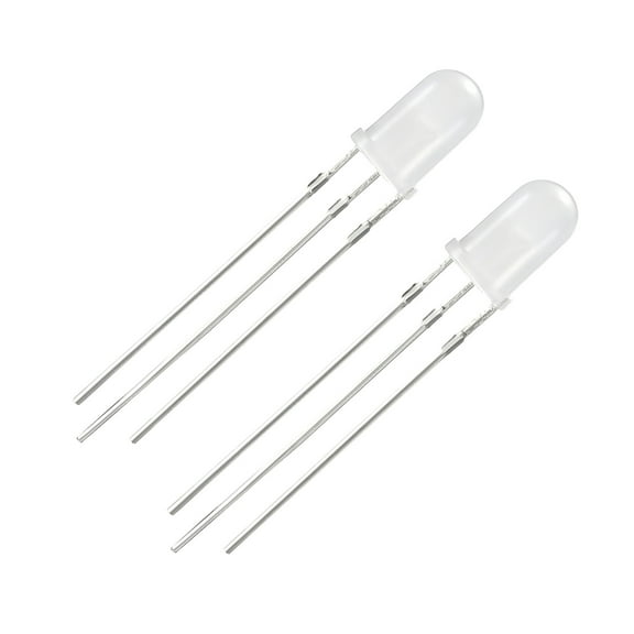 20pcs 5mm 3-Pin Dual Bi-Color Diffused Common Cathode LED Diode Light