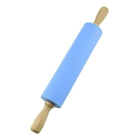

Silicone Rolling Pin Non Stick Surface Wooden Handle 1.97X15.15inch Rolling Pin New