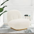 thumbnail image 2 of Modern Edina Boucle Accent Chair in White, 2 of 7