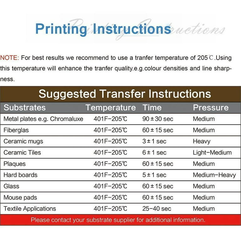 A-SUB Sublimation Paper 13x19 120g 110 Sheets for Inkjet Printer Heat  Transfer 600164917611
