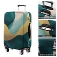 thumbnail image 5 of Teal and Gold Marble Fluid Art Pattern Luggage Cover Fashion Suitcase Cover Baggage Covers Fit 25-28 Inch Luggage (Go Travel), 5 of 5