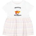 thumbnail image 3 of Inktastic Thanksgiving Mommy's Little Butterball with Cute Turkey Face Girls Baby Dress, 3 of 5