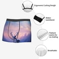 thumbnail image 3 of Gukieu Night Sky Elk Print Men's Boxer Briefs, High Elastic Moisture Wicking Boxer Briefs Underwear-Large, 3 of 5