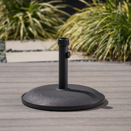 DEGUO 33LBS Round Steel Patio Umbrella Base Self-filled Patio Furniture Black
