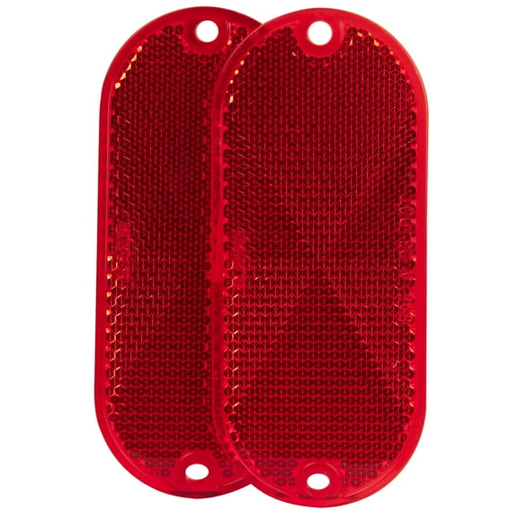 Hopkins Towing Solutions 2 Pack Oblong Stick-On Reflectors, Red, B278SRW