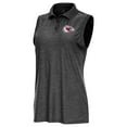 thumbnail image 2 of Women's Antigua  Heather Black Kansas City Chiefs Recap Sleeveless Polo, 2 of 3