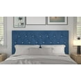 thumbnail image 2 of Home Design Concetta Full Tufted Upholstered Adjustable Headboard, Blue, Velvet with Diamond Button Tufting, Modern Bedroom Furniture, 2 of 4