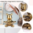 thumbnail image 4 of Adorno De Almacenamiento De Oso Bandeja de oso de cerámica, adorno de almacenamiento, estatua de oso chapada, arte, decoración del hogar (oro) Sywqhk Libre de BPA, 4 of 6