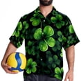 thumbnail image 4 of Saint Patrick's Day Men's Short Sleeve Poplin Beach Shirts, Casual Printed Button Down Summer Hawaiian Shirt - Unisex, 4 of 6