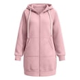thumbnail image 5 of Zip Up Hoodie for Women Oversized Long Sleeve Sweatshirt Casual Fall Winter 2026 Track Jacket with Pocket, 5 of 5