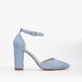 thumbnail image 1 of Gisele - Tacones de novia de ante azul bebé azul cielo 7.5, 1 of 5