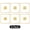Gold, variant on KUXERLA 16x16 Picture Frame Set of 6, Gold - with 10x10 & 5x7 Mats , H/V Wall Mount for Gallery Wall Display