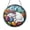 Acrylic 3.5 Inch, variant on Fantasy Sleeping Feline Stained Glass Style Suncatcher For Window Hanging, Imaginary Cat Art Decor With Spring Flowers And Bright Eggs, Aesthetic Room Ornament, Decorative Present For Art Lovers