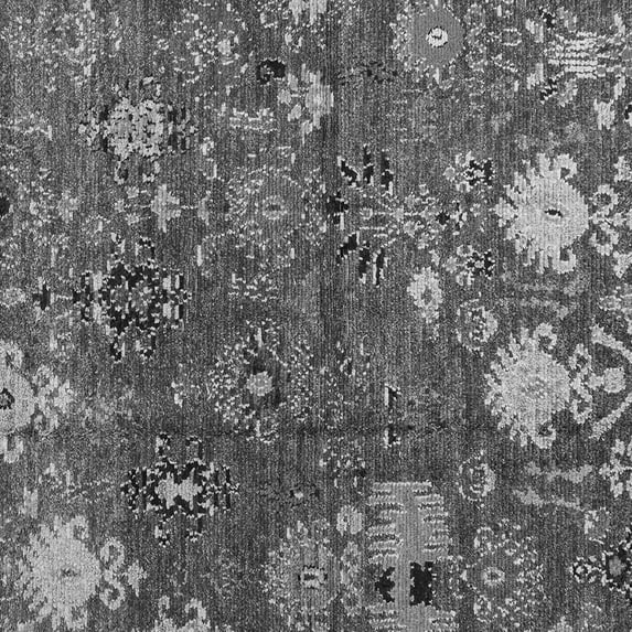 Ahgly Company Indoor Square Abstract Gray Modern Area Rugs, 8' Square