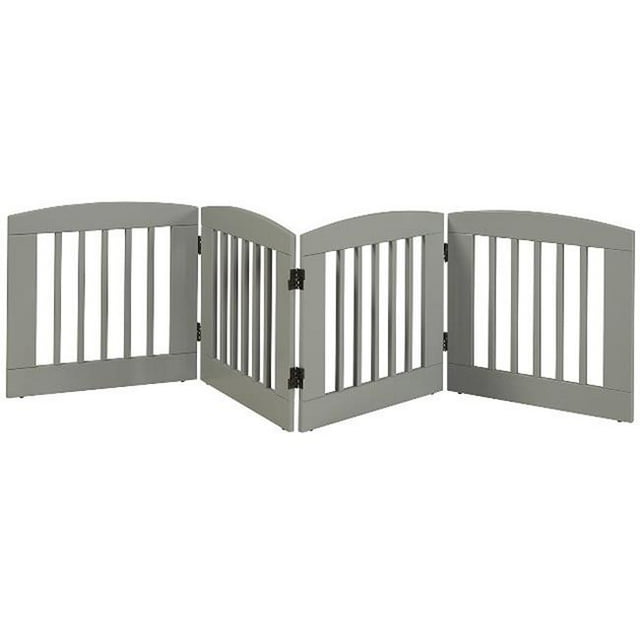 EF Meubles 452404 24 Po Ruffluv 4 Panneau Expansion Animal Gate Medium - Gris