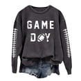 thumbnail image 1 of TINZ Chandails en Molleton Décontractés à Manches Longues pour Femmes, Col Rond, Imprimé Graphique de Football, Chandail-Over, Blouse, Chandails en Molleton d'Automne pour Femmes, Vestes à Capuche avec Fermeture Éclair, Chandails à Capuchon de Baseball pour Femmes, 1 of 4