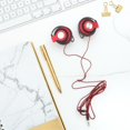 thumbnail image 3 of OUNONA Écouteurs Filaires Supra-Auriculaires Rouges avec Design à Crochet d'Oreille Câble Durable pour Sports, 3 of 4