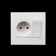thumbnail image 2 of 1 Gang 1 Way Wall Push Button Switch 86 Type Wall Socket Panel Outlet EU Standard German/French Type Light Switch 106A/250V, 2 of 5