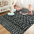 thumbnail image 7 of Homore Vintage Farmhouse Geometric Moroccan Trellis Area Rug,4' x 6',Black, 7 of 7