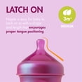 thumbnail image 6 of Boon NURSH® Reusable Baby Bottles with Platinum Food-Safe Silicone – Stage 2 Medium Flow – 8oz – Pink Iridescent (3pk), 6 of 9